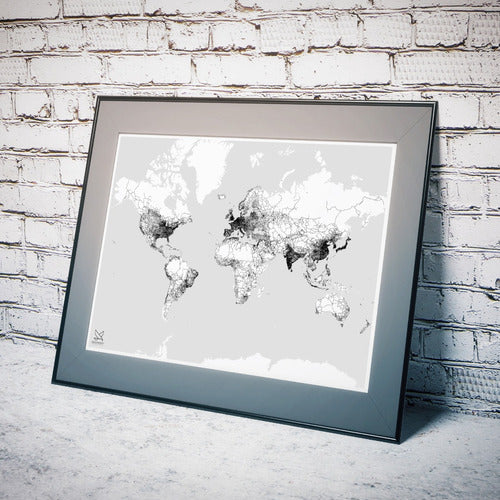 World Map Planisphere Routes 80cm x 61cm 3