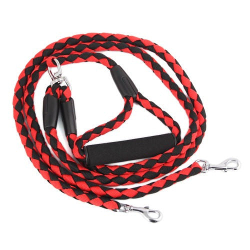 High-Quality Double Braided Dog Leash with Dual Clip Attachment 1