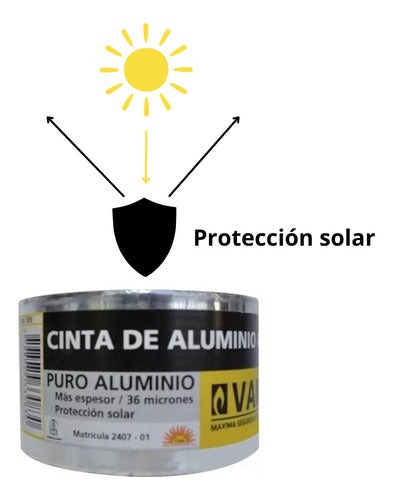 Cinta De Aluminio Vantec 48 Mm X 30 Mts 2