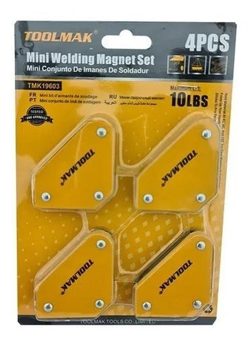 Toolmak Kit Juego 4 Mini Escuadras Magneticas 10 Lbs Milok 0