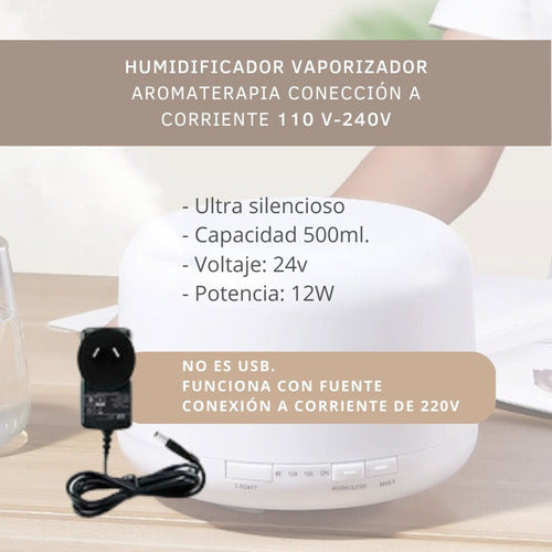 Humidifier Ultrasonic Aromatic Diffuser USB + 3 Essences 125 ml 5