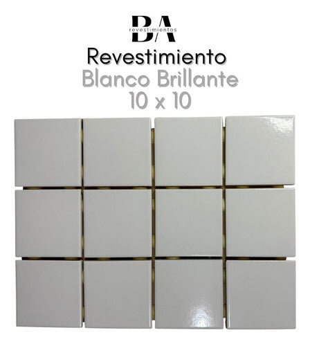 Bs As Mosaicos Ceramica Azulejo 10x10 Blanco Brillante M2 1era Calidad 2