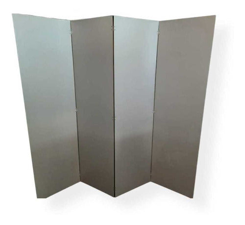 White Melamine Folding Room Divider - Price for 4 Panels 0