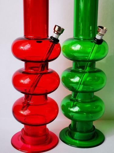 Large 35 cm Acrylic Bong Pipe in Various Colors - New Design 5