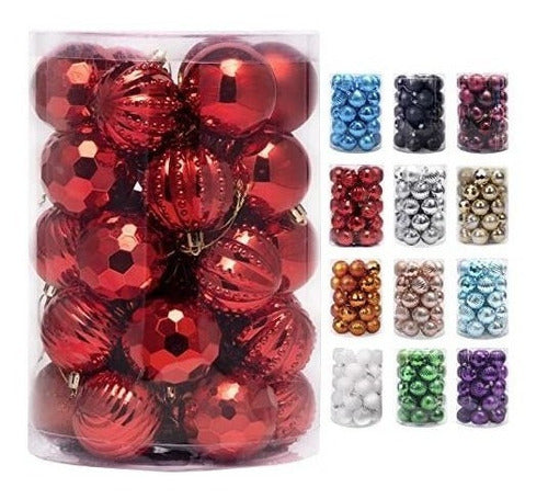 Bolas Para Arbol De Navidad  6cm  X 30u Rojo 0