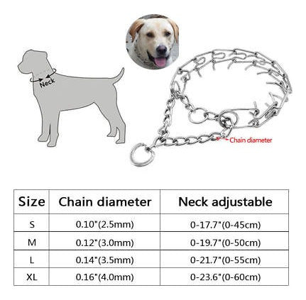 Professional Dog Training Chain Choke Collar 2