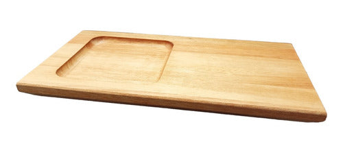 Wooden Burger Plate - Serving Plate 29x15 cm 0