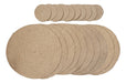 SABO SMART Set X10 Individual Coasters 33cm + 10 Jute Coasters 10cm 0