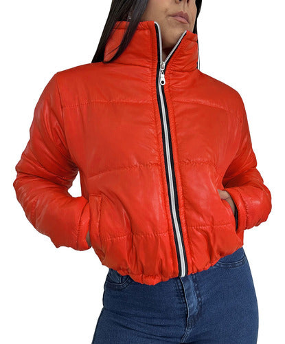 Women's Short Inflatable Puffer Jacket Fashion Coat 17