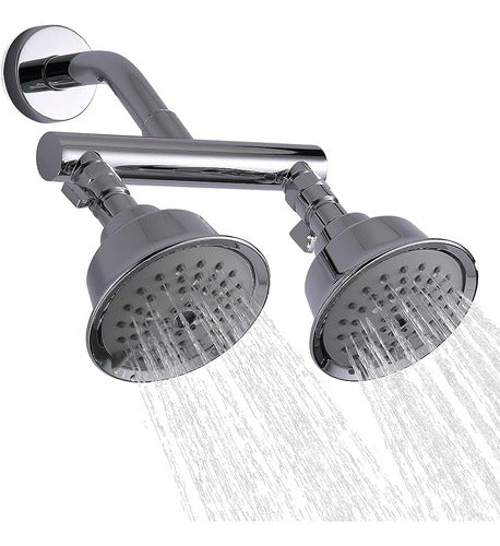 Kaphome Double Shower Head with Shut-off Valves 0