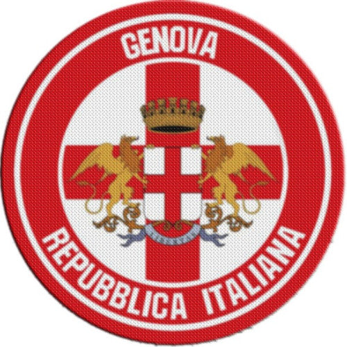 Parche Escudo Circular Italia Genova 0