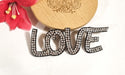 Aplique Termoadhesivo Love Con Strass X 2 Unidades Exclusivo 1