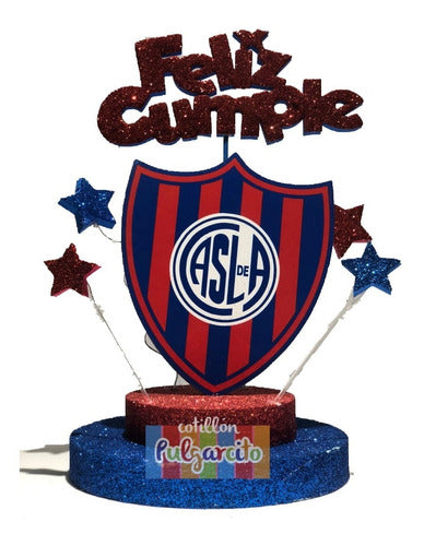 Pulgarcito Adorno De Torta Futbol - Escudo De San Lorenzo 0