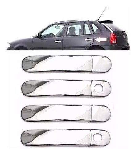 Kit 4 Chrome Door Handle Covers for VW Gol G3 and G4 Power 1
