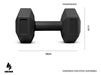 Vera Hexagonal Dumbbell Set 10 Kg PVC Filled 2