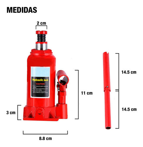 Norwing Crique Hidráulico Botella 4 Toneladas Reforzado Premium 5