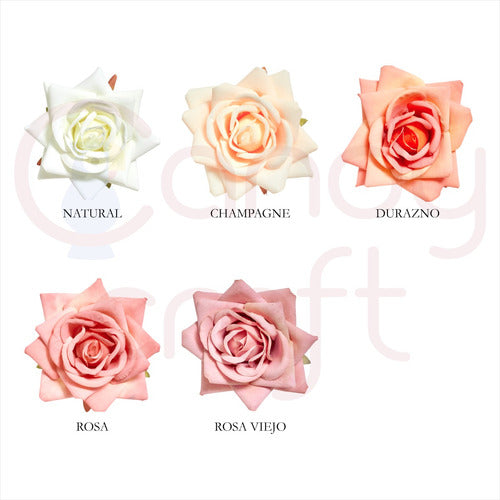 Premium Fabric Flower X 50 Artificial High-Quality Flowers 7