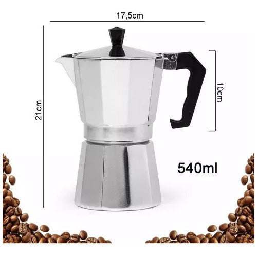 Italian Style Gray Coffee Maker 9-Cup Moka Express 2