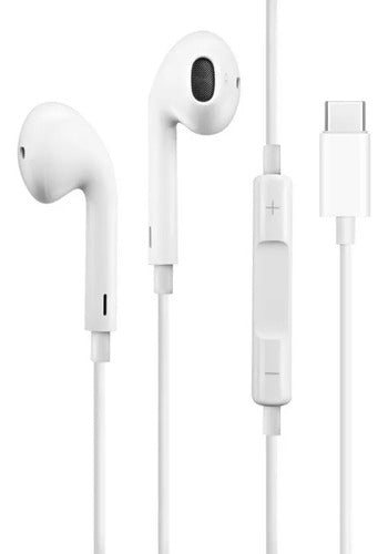 io tec In-Ear Headphones for iPhone 15 Pro Max with USB-C and Microphone 0