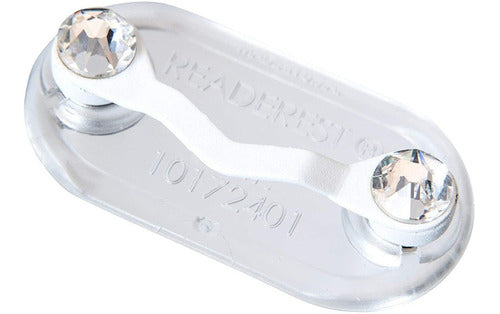 Readerest Magnetic Eyeglass Holder (White with Crystals) 0