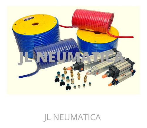 JL Neumática Pneumatic Cylinder Double Effect 25x75 Mm (Micro-Mini) Inox 1