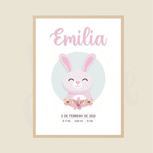 Petit Cumple Personalized Baby Birth Print 0