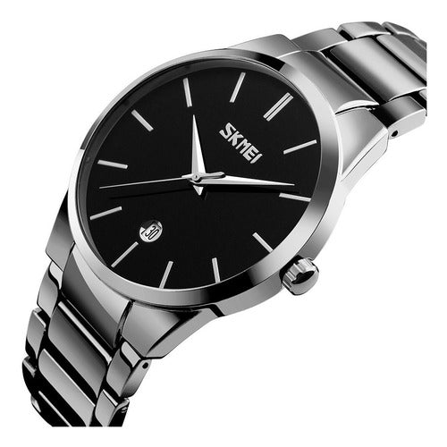 Reloj Hombre Skmei 9140 Analogico Acero Fecha Impacto Online 1