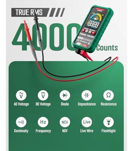 Tesmen Tsm-522s Multímetro Digital, Trms 4000 1