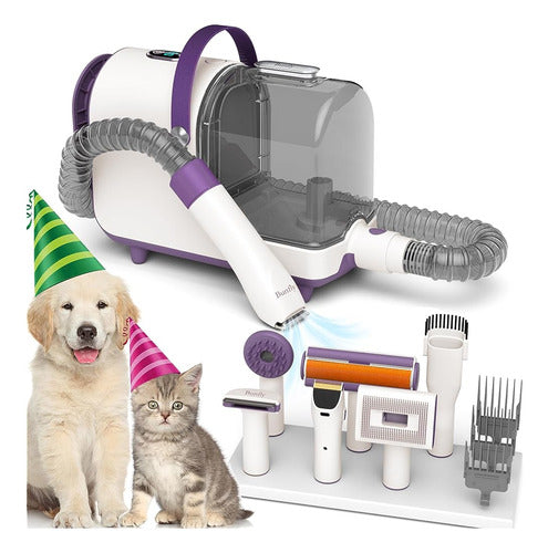 Bunfly Pet Clipper Grooming Kit & Vacuum Suction 99.99% Pet 0