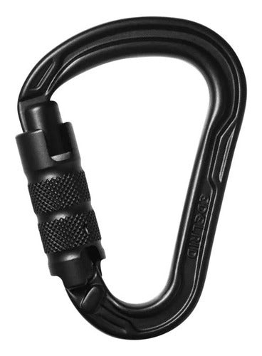 Mosqueton Seguro Automático Edelrid Hms Strike Triple Negro 0