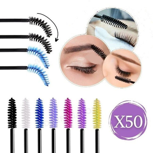 Paris Night Cepillos X50 Peine Rimmel Para Cejas Y Pestañas Extensión 1