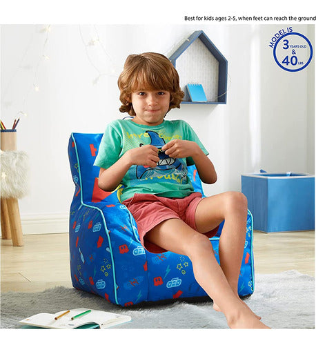 Idea Nuova Disney Mickey Mouse Kids Nylon Bean Bag Chair Con 4