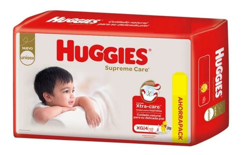 Huggies Pañales Supreme Care Talle Xg 104 Uds 0