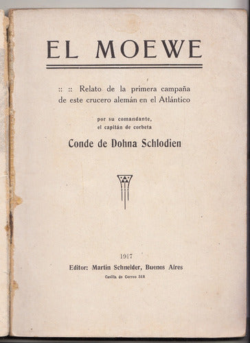 1917 Buque Corsario Sms Mowe En Atlantico X Dohna Schlodien 1