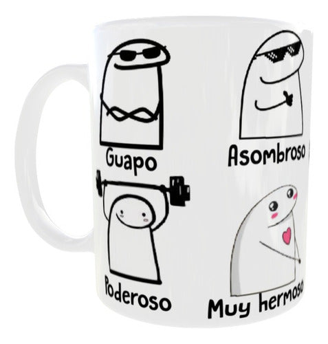 Ceramic Meme Mug - Flork Handsome Powerful Awesome Gift 0