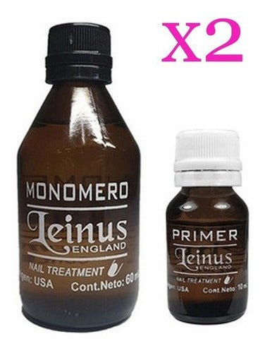 LEINUS Nail Kit: 2 Monomers 60 ml + 2 Primers 10 ml 0