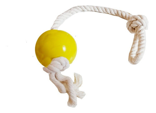 Mercadoflash Dog Toy Ball with Rope and Solid Rubber Chew Toy 1