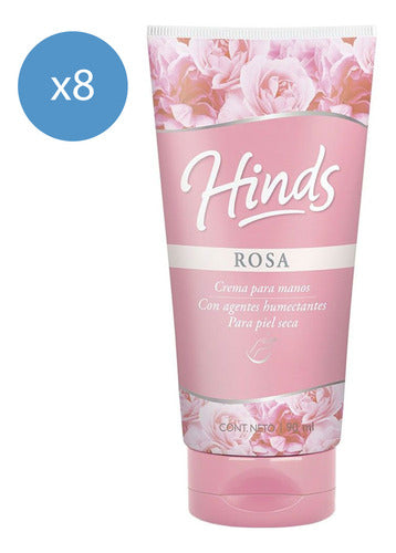 Pack Hinds Rose Hand Cream 90 Ml x 8 Units 0