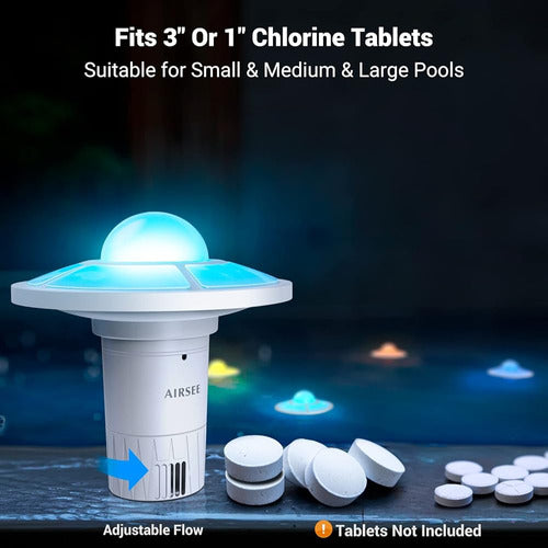 Airsee Chlorine Float with Rechargeable Lights 1