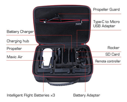 Smatree Estuche Para Aire Mavic Dji, Viaje Caso De Aire Mavi 2