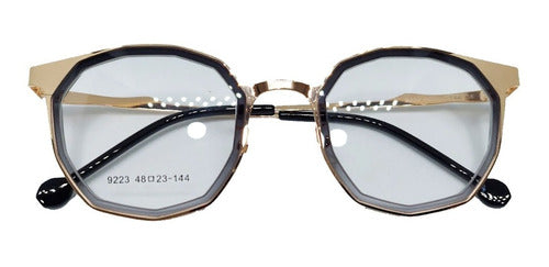 Sofy July Productos Retro Vintage Hipster Glasses in Gray and Gold 0