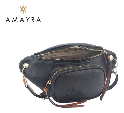 Amayra 67.C2390 Waist Bag with Plaqué Pocket and Polypropylene Strap 1