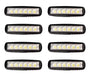 MS Kit 8 Faros Barra 6 Leds Auxiliar Led Camioneta 4x4 0