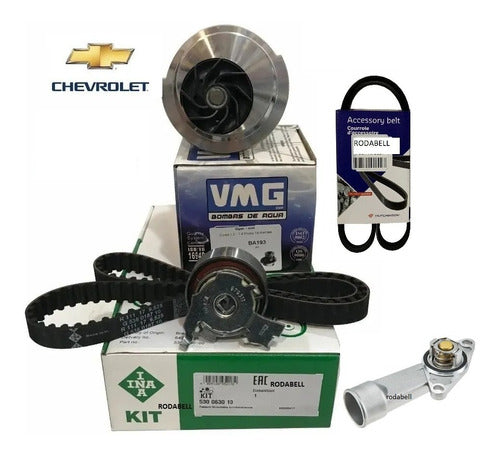 INA Distribution Kit Corsa Classic 1.4 1.6 8V with Water Pump Poly V Thermostat 1