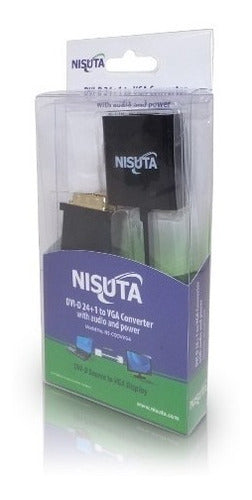 Active DVI-D 24+1 to VGA Converter Nisuta NSCODVVG4 with Audio Power Supply 5