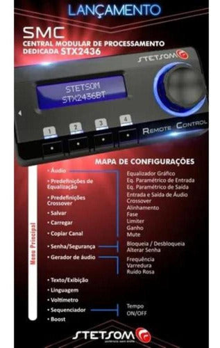 Controlador Remoto Smc Stetsom Processador Stx 2436 Bt 3