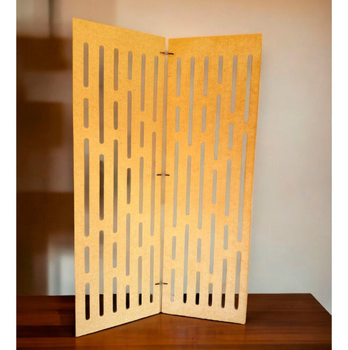 Decorative Panel Divider Screen with 2 Vertical Lines 1