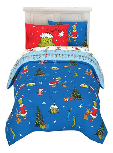 Franco Grinch By Dr. Seuss Ropa De Cama Navideña Y Navideña 0