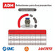 ADM Conector Recto Neumatico 1/8 - 8mm Rosca Macho X5 U 3