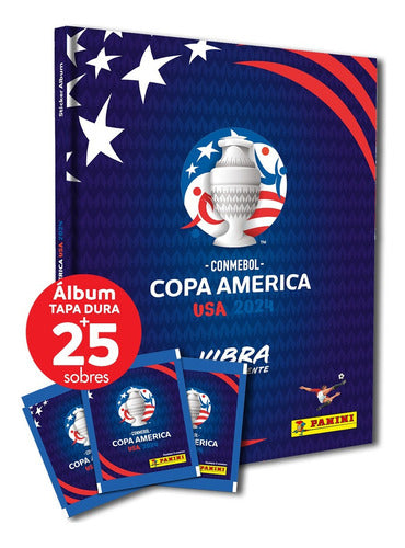 Panini Pack 1 Album Tapa Dura + 25 Sobres Copa America USA 2024 0